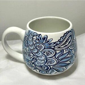 Lilly Pulitzer Ceramic Mug Resort White Blue Give It A Whirl 16 oz. Coffee Tea